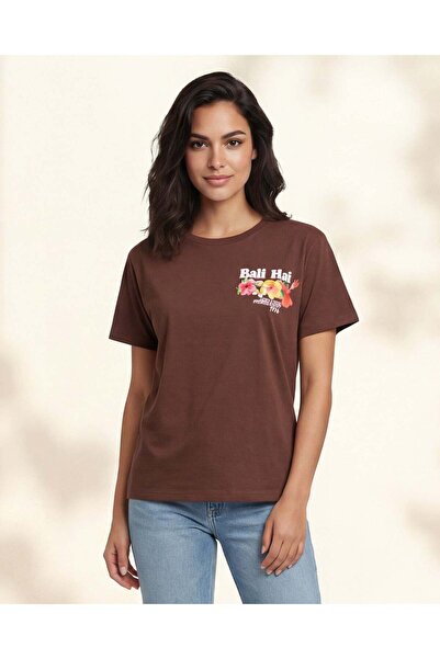 REDTAG Women Brown Printed T-Shirt
