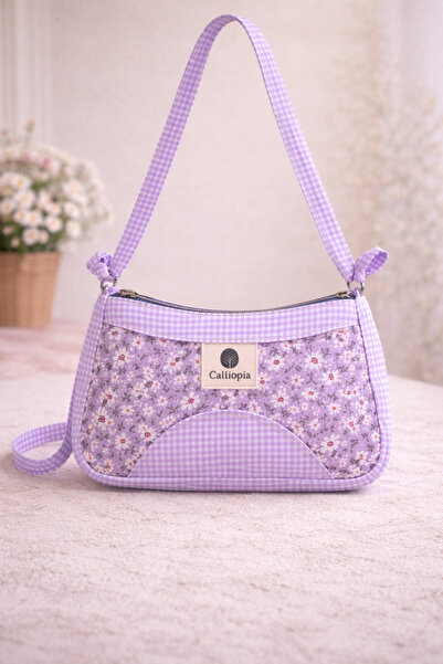 Calliopia Çiçekli Pötikare Desenli Vintage Coquette Omuz/ Baget Canta