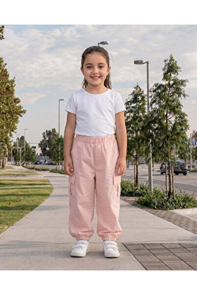 REDTAG بنطلون كارجو للبنات بلون الخوخ