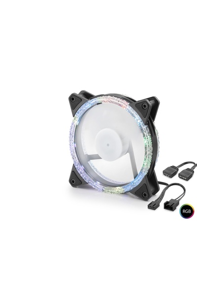 naque Case Fan Crystal Rgb 12 cm - Black Nd2662