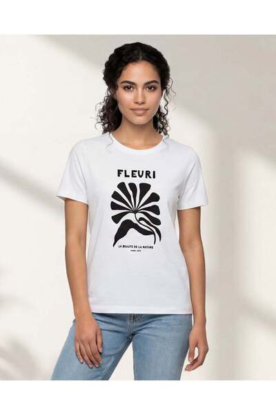 REDTAG Women White Printed T-Shirt