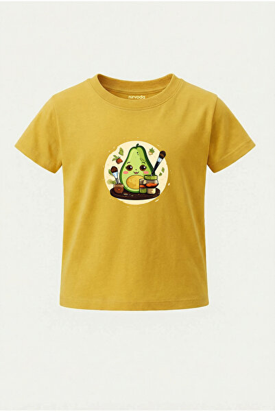 nirvoda Παιδικό μπλουζάκι με στάμπα αβοκάντο για παιδιά