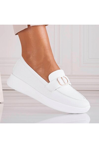 CAROLIE Women's Casual White Shoes Made of Ecological Leather Ulmira, 39