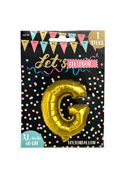 Party Gold letter "G" foil balloon, 60 cm