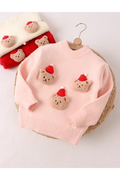 MiniKids Pulover Cei Trei Ursuleti, roz