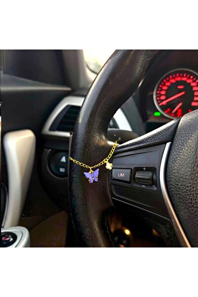 feyza collection Otomobil Direksiyon Charmı, Oto Aksesuarı, Lacivert Kelebek ...