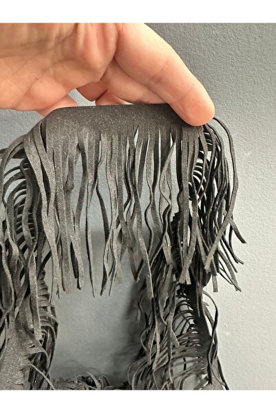 Gönülden Tasarım Accesoriu pentru cusături cu panglică neagră cu ciucuri, lăț...