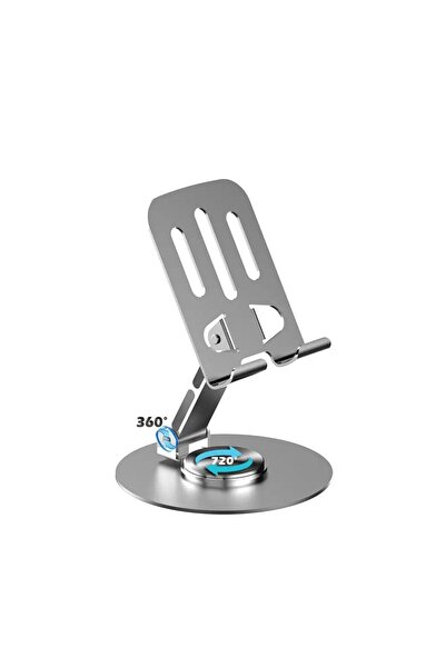 Ibrix 360° Rotatable And Foldable Cell Phone Holder With Metal Base For Table...