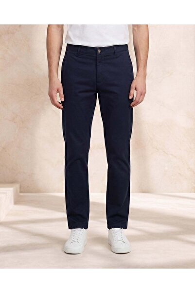 REDTAG Men Navy Basic Chino Trousers
