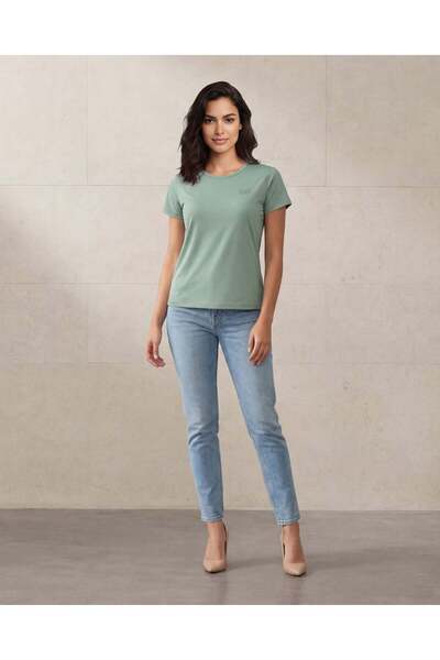 REDTAG Women Green Active T-Shirt