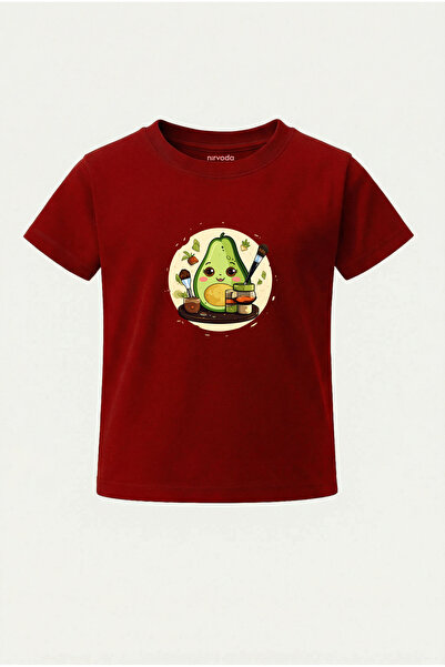 nirvoda Παιδικό μπλουζάκι με στάμπα αβοκάντο για παιδιά