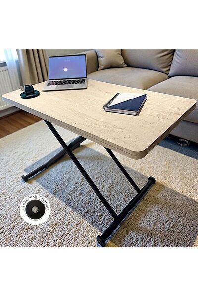 Flances Çok amaçlı MDF Akıllı Traverten Sehpa açılabilir masa