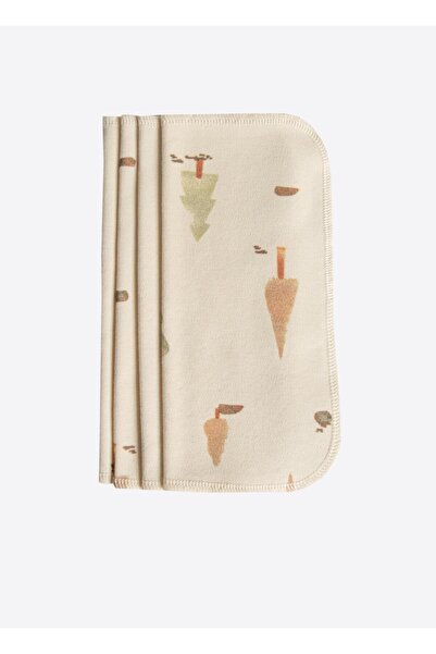 kitikate مناديل مبللة للفم من أورجانيك ميلو، عبوة من 4 قطع، متعددة الألوان