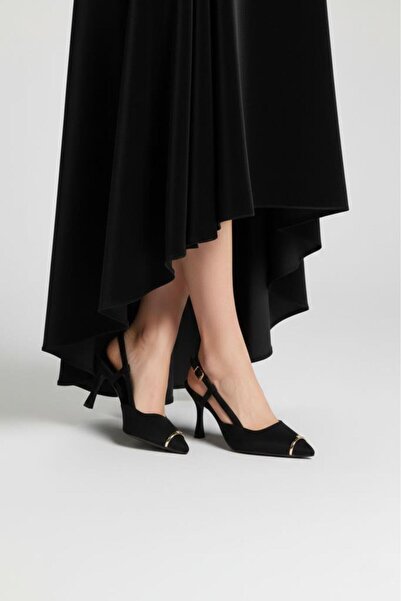 Papuçcity حذاء سهرة بكعب مفتوح من الخلف طراز Sprs 03402