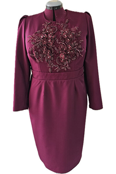 BOTOS VM Dress with Lace appliqués and Stone-Embellished