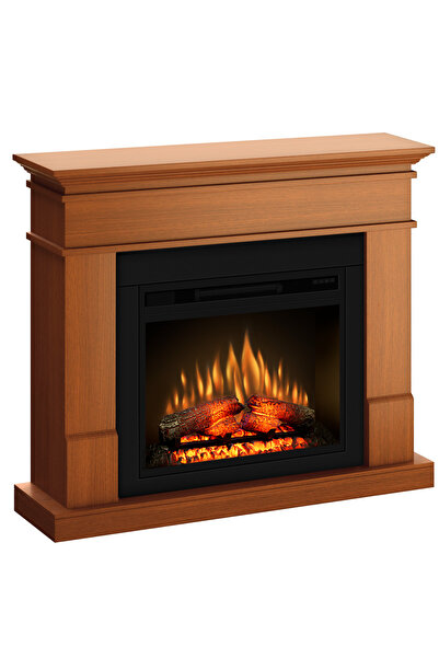 ECOFLAME Electric fireplace Lisbon cherry equipped with pro firebox L110xH95x...