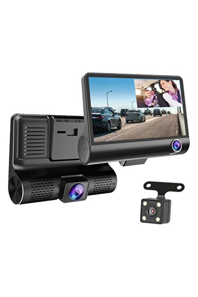 Denx كاميرا DX3618 للسيارة بثلاث كاميرات، شاشة عالية الدقة 4 بوصة، مستشعر G، ...