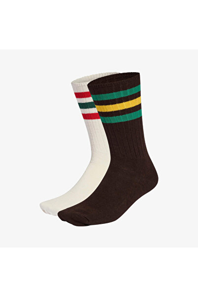 adidas 3S Rib Crew Unisex White 2-Piece Socks