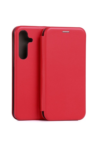 Beline Magnetic Book Flip Cover for Samsung Galaxy S25 FE, Red