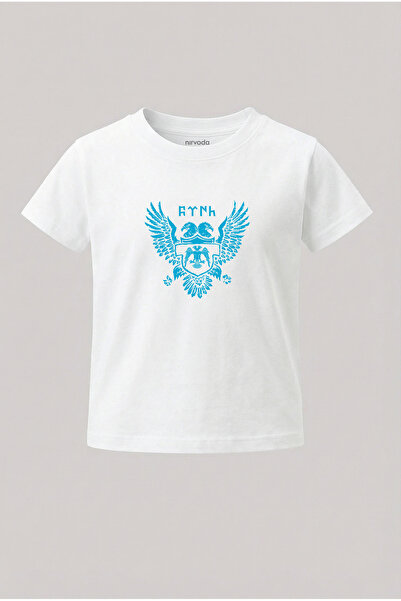 nirvoda Παιδικό μπλουζάκι με στάμπα Selçuklu Eagle, δικέφαλος αετός, με γκοκτ...