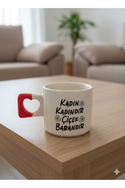 PALTO TASARIM Woman Is Flower, Woman Is Father, Heart Is Mother Mug - Gift Ce...