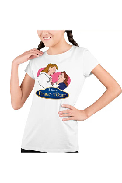 OEM Παιδικό Κοριτσίστικο T-shirt με Στάμπα Η Πεντάμορφη και το Τέρας