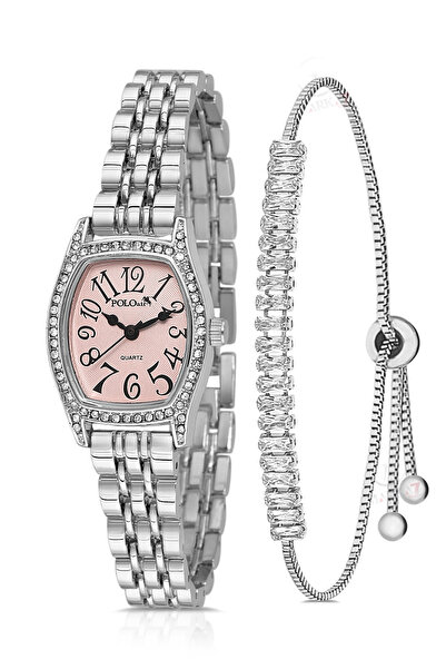 Polo Air Vintage Numerals Women Wristwatch Zircon Stone Baguette Bracelet Com...