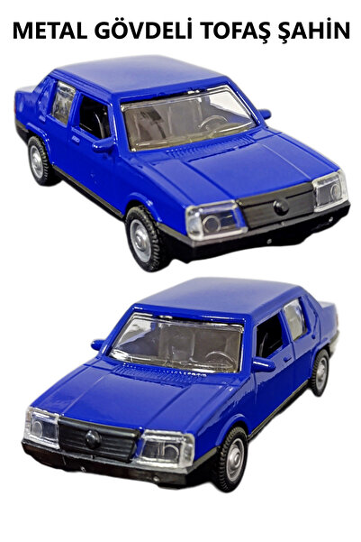 Brother Toys Toy Tofaş Şahin Metal Pull-Release Car Blue 14 Cm. 1:30 Scale
