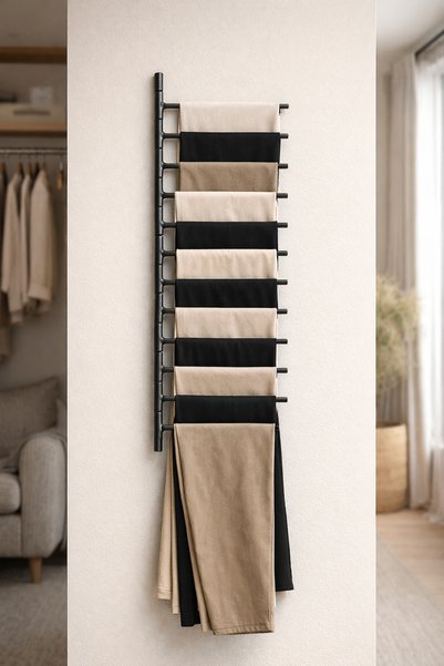 lyla concept Nisa Mounted Movable Hanger, Shawl-Scarf-Cover Hanger 12 Pcs.