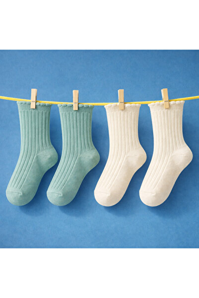 SOLDE SOCKS Solde Premium Kız Bebek Soket Çorap 2’li Deneme Paketi – Pastel R...
