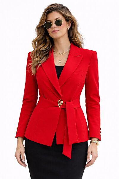 Ekol Önü Tokalı Yandan Bağlamalı Ceket 1142