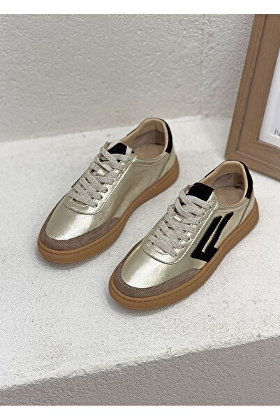 NUR KARACA 26Y-055-Sandra Genuine Leather Orthopedic Flat Sole Sneaker Sports...