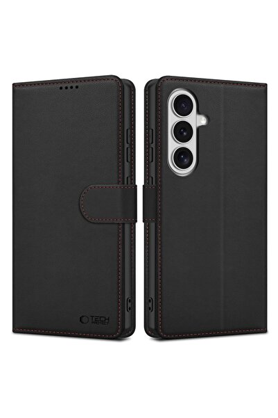 Tech-Protect Θήκη Πορτοφόλι Flip για Samsung Galaxy S26, Μαύρο/Κόκκινο