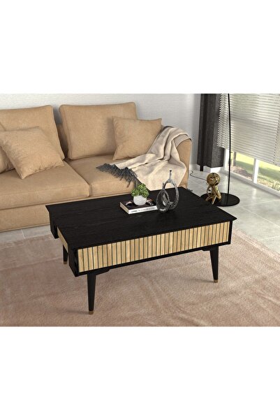 UnicUtil Masa de Cafea Contrast Lux, UnicUtil, 90 x 60 x 38, Natur-Negru, UUMC14