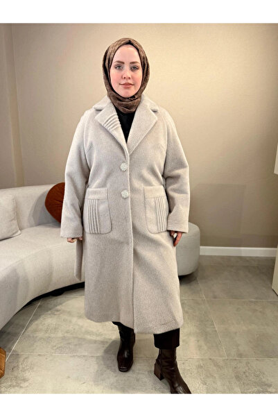 Matex Beaded Buttoned Bag Pocket Coat 1488