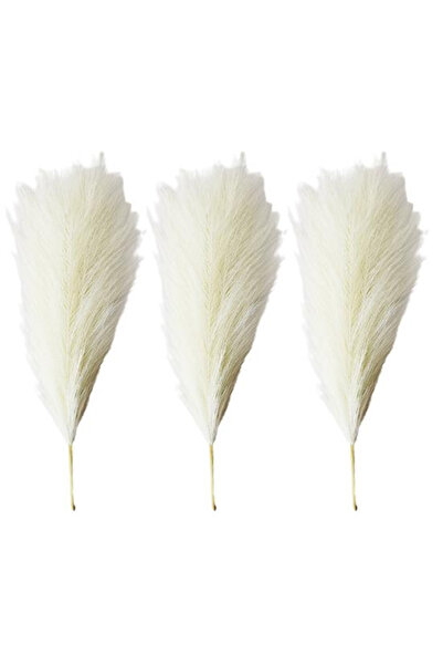 MaffStuff Iarbă de pampas artificială alb 43,5 x 15 cm, 3 fire