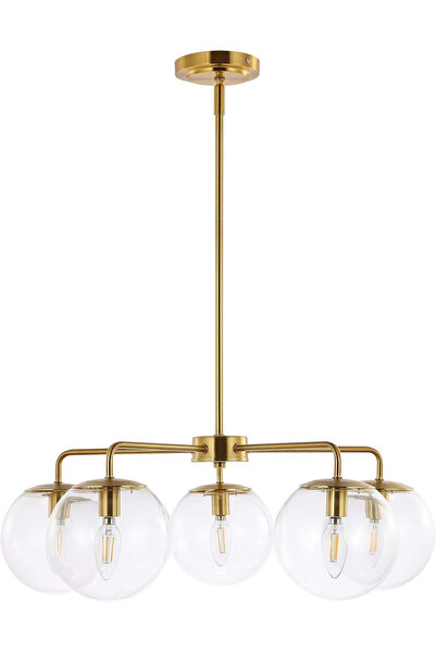 NZL Lighting Mid Pirinç 5'lü Sarkıt Avize