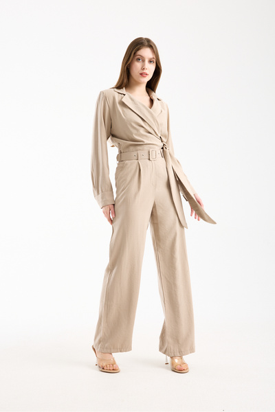 TheyYou Σετ μπλούζας και παντελονιού με λεπτομέρεια από επενδυμένη ζώνη και δ...