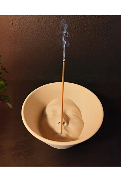 SerNis Studio Dekoratif İnsan Yüzlü Tütsülük – Modern Tasarım Tütsü Tabağı