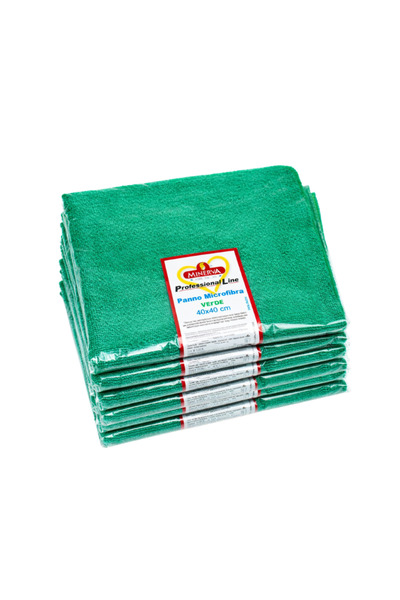 Minerva Pachet Promo 5 x Laveta Microfibra Profesionala Verde, 40x40 cm
