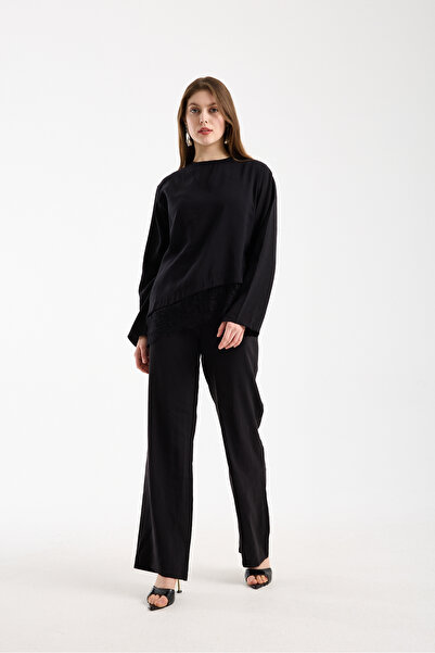 TheyYou Σετ Παντελονιού με Δαντέλα και Λεπτομέρειες – Κομψότητα Χιτζάμπ