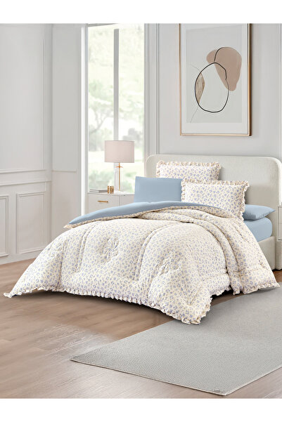 Doona طقم لحاف مفرد من 4 قطع، مقاس 170×230 سم، مصنوع من حرير البوليستر 360 غر...