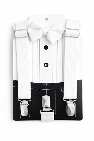 moukou Set papion cu bretele pentru copii pentru 1-10 ani