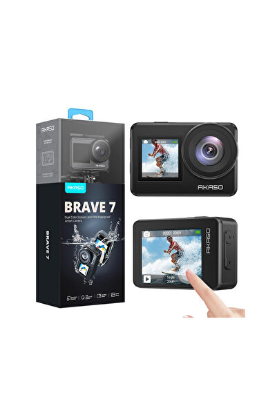 AKASO Brave 7 4K 30FPS 20MP WiFi Action Camera with Touch Screen and Voice Co...