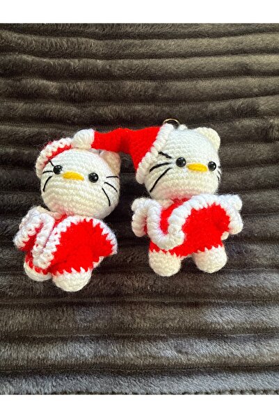 amigurumibaby سلسلة مفاتيح محبوكة على شكل هيلو كيتي أميجورومي