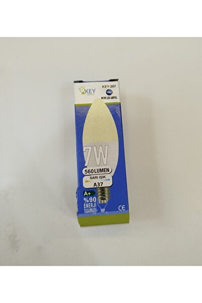 YÜCEL 7W E-14 Led Ampul 4000K (Ilık Beyaz) YCL