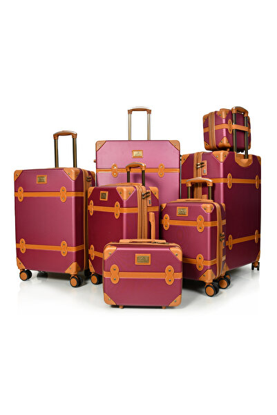 MORANO Classic Murano 5-piece suitcase set with spinner wheels and security l...