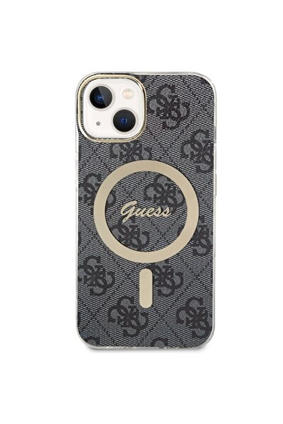 Guess 4G MagSafe Case for iPhone 13/14/15 6.1, Black TPU/PC