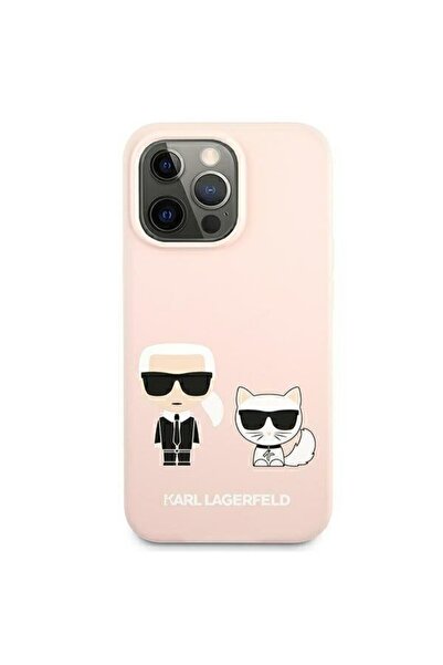 Karl Lagerfeld Силиконов калъф MagSafe за iPhone 13 Pro - розов Karl&Choupette