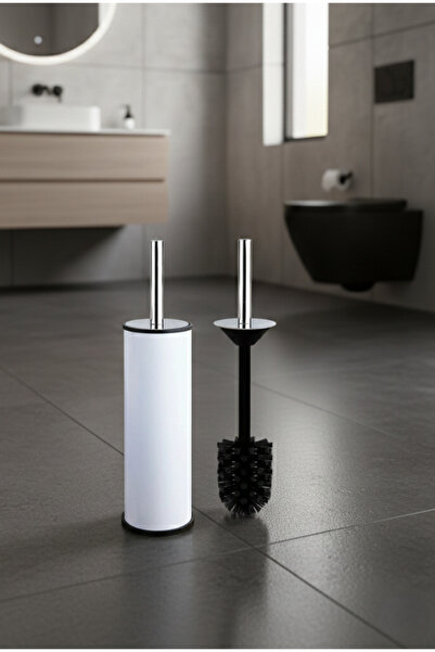 Bürke Бяла четка за тоалетна и четка за тоалетна от неръждаема стомана, хроми...